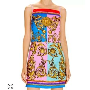 Versace print dress with tags